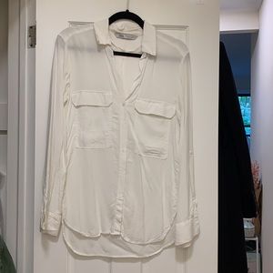 White button down blouse